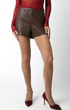 Brown leather Shorts