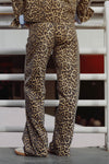 Leopard Print Wide Leg Jeans