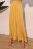 Mustard Poly Silk Pants