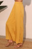 Mustard Poly Silk Pants