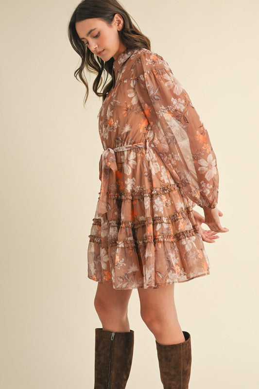 Mocaccino Floral Mini Dress