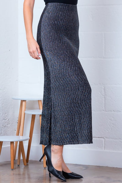 Black and Gold Maxi Mermaid Skirt