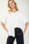 Off-white Frayed Button Down