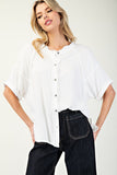Off-white Frayed Button Down