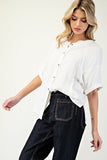 Off-white Frayed Button Down