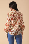 Floral Printed Blouse with Bow Detail