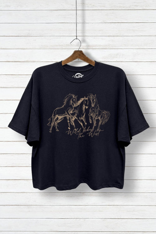 Black Wild Horses Graphic Tee