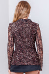 Leopard Print Double Buttons Blazer