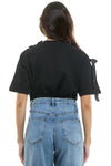 Black Bow Pearl Top