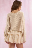 Cream Button Down Bolero Cardigan