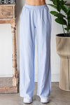 Light Blue Striped Lounge Pants