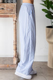 Light Blue Striped Lounge Pants