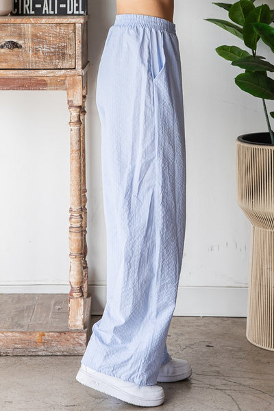 Light Blue Striped Lounge Pants