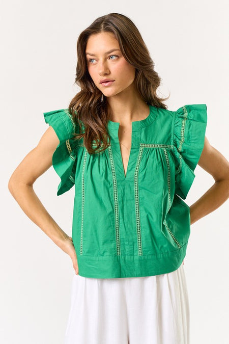 Black Flowy Front Pocket Shirt