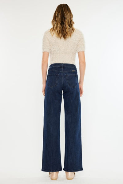 Betty Dark Wash High Rise Wide Leg Jeans