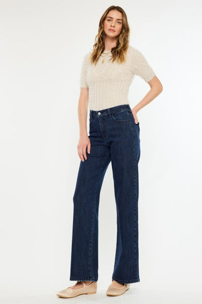Betty Dark Wash High Rise Wide Leg Jeans