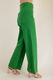 Green HIgh Waisted Straight Leg Pants
