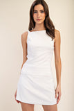 Cream Back Tie Sleeveless Top