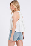 Off-White Racerback Swing Tank Top