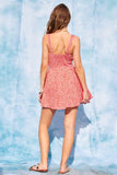 Red Paisley Printed Flowy Dress