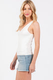 Ivory Double Layered Tank Top