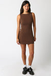 Brown Mini Dress