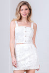 Designer Inspired White Embroidered Set