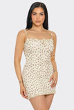 Ivory Flower Mini Dress