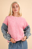 Rose Acid Washed Oversized Sweater