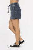 Denim Front Tie Mini Skort
