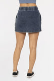 Denim Front Tie Mini Skort