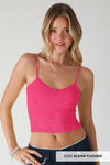 Pink Floral Lace Cami Top