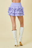 Lavender Knit Smocked Skort