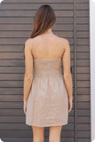 Taupe Top Stitch Bustier Mini Dress