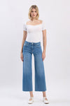 High Rise Soft Crop Slim WIde Jean