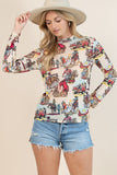 Cowboy Graphic Mesh Shirt