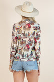Cowboy Graphic Mesh Shirt