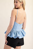 Light Blue Bow Balloon Top
