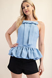 Light Blue Bow Balloon Top