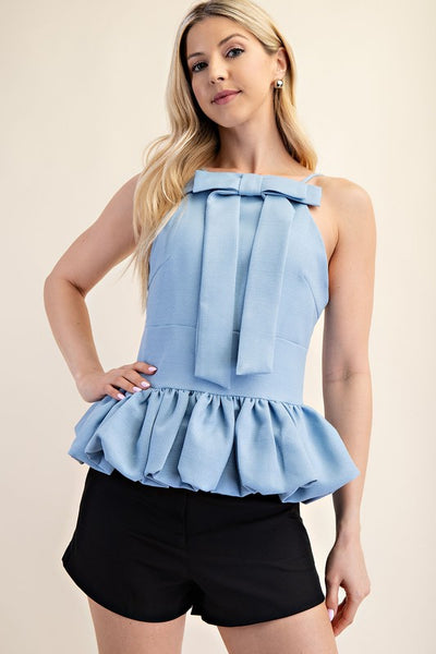 Light Blue Bow Balloon Top