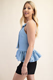 Light Blue Bow Balloon Top
