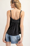 Mineral Washed Front Tie Top