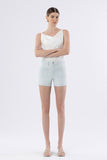 High Rise Striped Patch Pocket Shorts