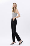 Black Mid Rise Full Length Bootcut Jeans