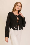 Black Crocheted Top