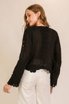 Black Crocheted Top