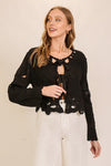Black Crocheted Top