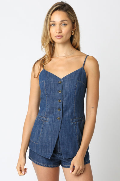 Denim Two Piece Set