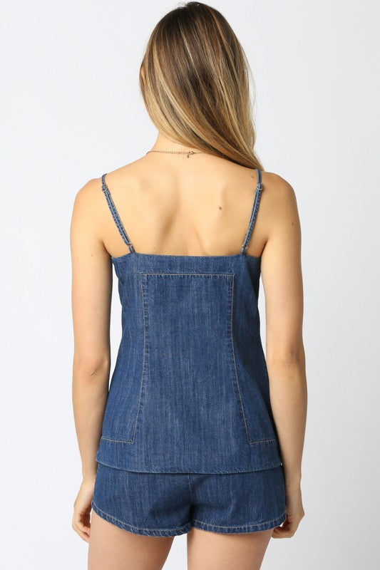 Denim Two Piece Set
