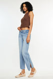 Lexi Light Wash Mid Rise Straight Jeans